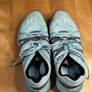 Merrell Light Blue and Gray Athletic Shoes